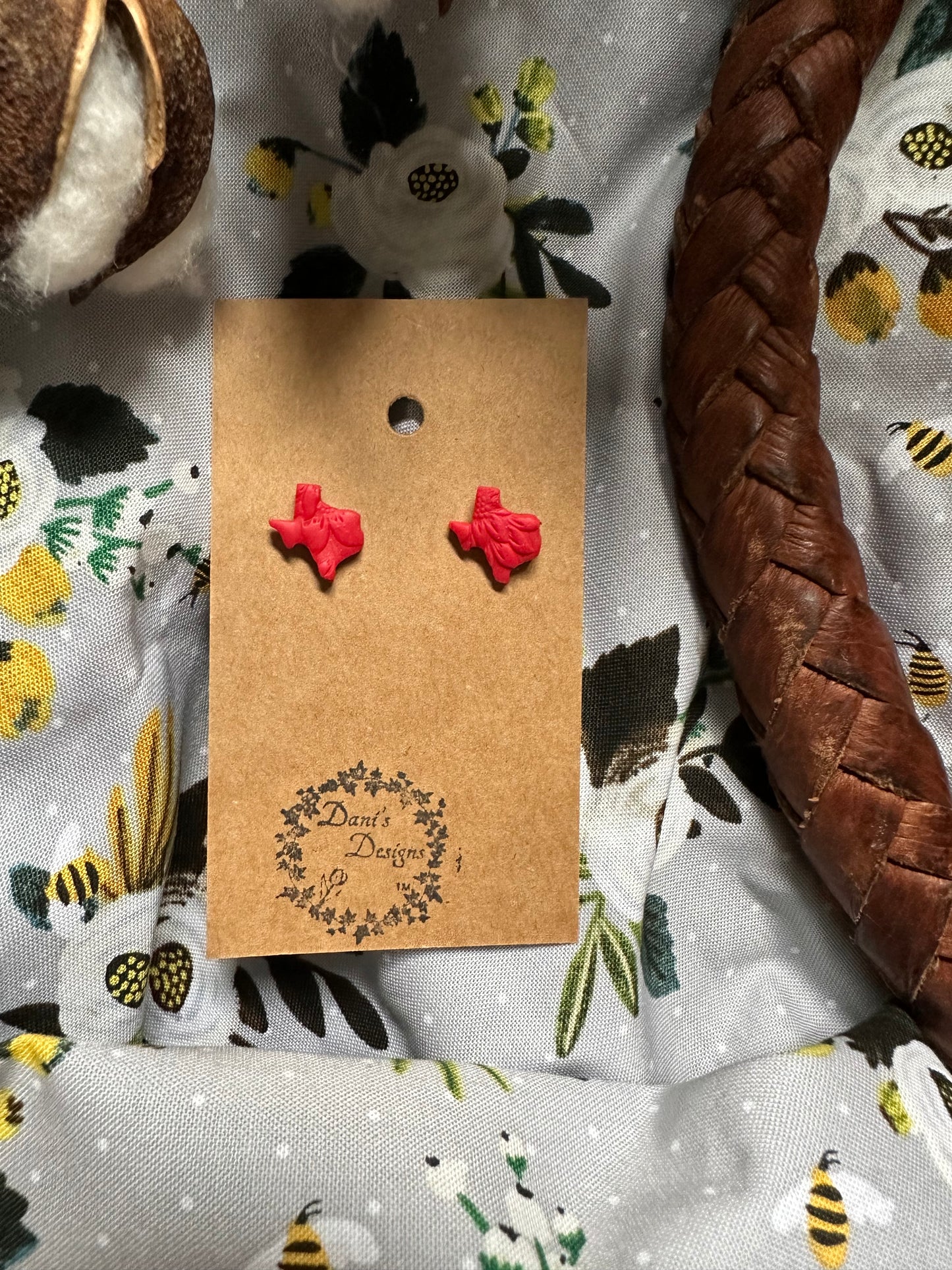 Vintage Floral Mini Texas Studs