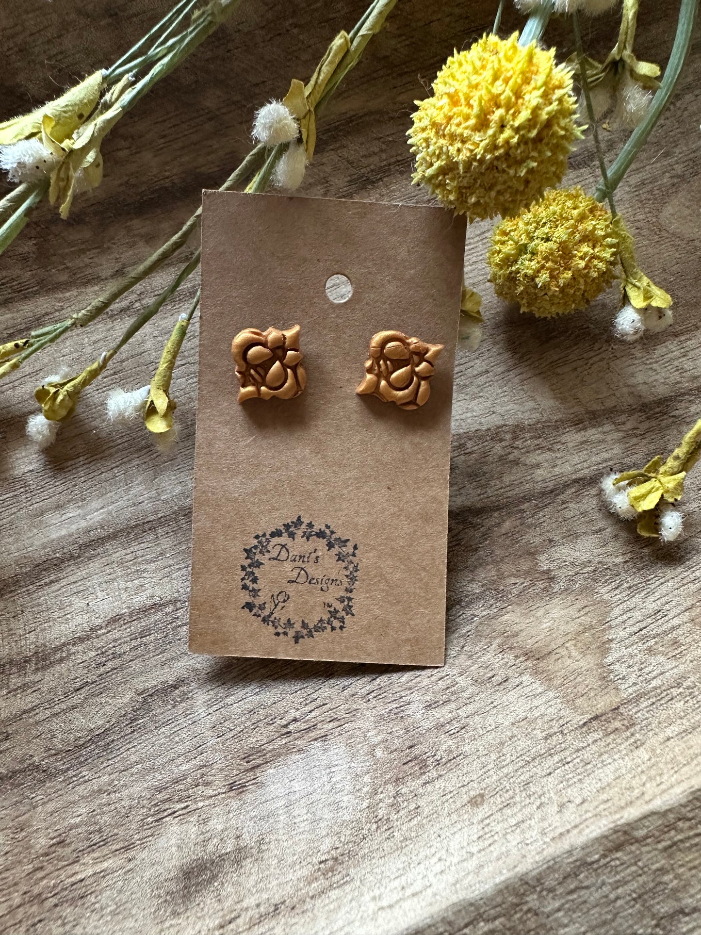 Bee Stamp Studs