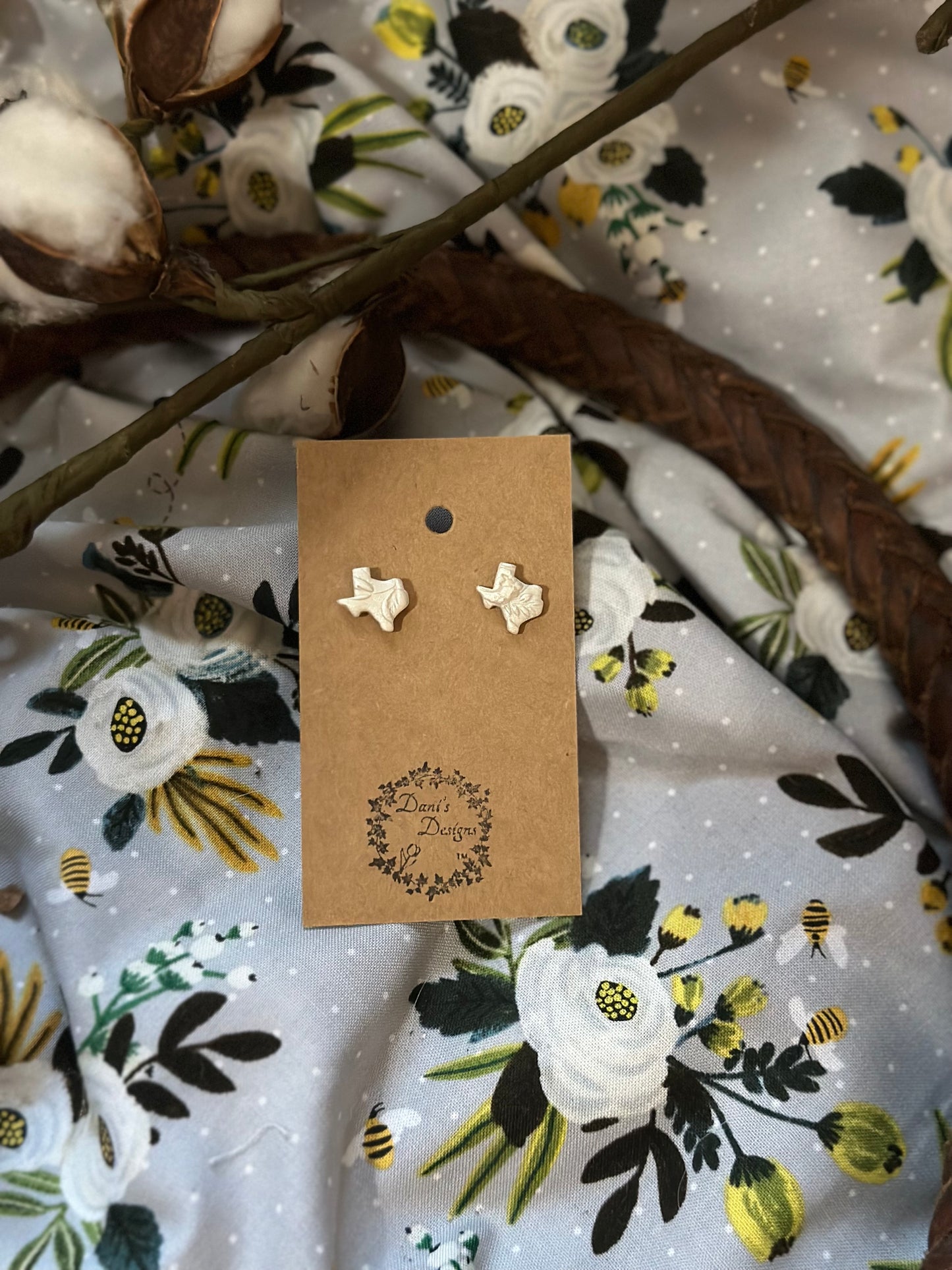 Vintage Floral Mini Texas Studs